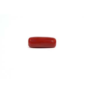 Natural Red Coral Oval Cabochon Loose Gemstone 5.42 Carat Certified Wholesale - Product Image 3