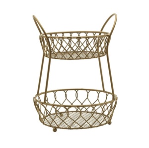 Corbeille à fruits décorative en fer pour comptoir, marque privée, pour la cuisine, rangement de fruits frais, organisateur de table à manger - Product Image 1
