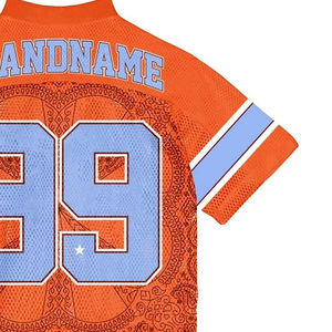 Maillot de football rétro américain streetwear personnalisé 2026 en gros – Maillot de sport en maille sublimée de haute qualité, coupe ample - Product Image 2