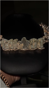 Colgante Hip Hop Personalizado de Plata de Ley 925 con Letra de Moissanita VVS, Chapado en Rodio, Collar Unisex Personalizado - Product Image 6