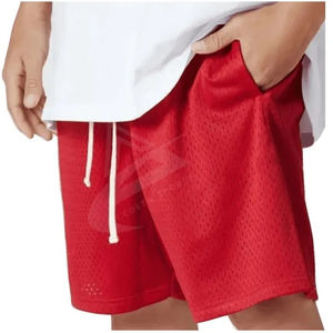 Short d'entraînement de gymnastique en polyester écologique de toile pour hommes de haute qualité OEM Logo personnalisé Poches de sublimation pour le basket-ball d'été délavé - Product Image 1