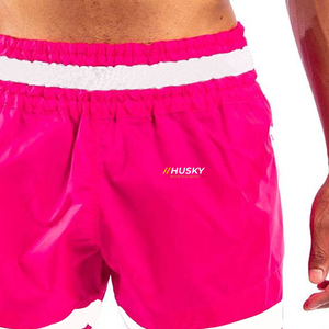Shorts en satin tricoté bleu marine uni pour homme, taille mi-haute, élastique, séchage rapide, décontracté, 100% polyester - Product Image 4