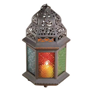 <b>Brass</b> <b>Lantern</b> Candle Holder With Mesh Design For Home Decoration Indoor Outdoor Durable Metal <b>Lantern</b> Flameless Light Feature - Product Image 3