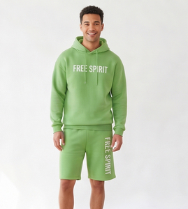 <b>Sweat</b> Short <b>Set</b> Hooded <b>Sweat</b> Shorts <b>Set</b> Casual Loose Fit 100% Cotton Oversize Tracksuit Long Sleeve Pullover <b>Sweat</b> Short <b>Set</b> Men - Product Image 5