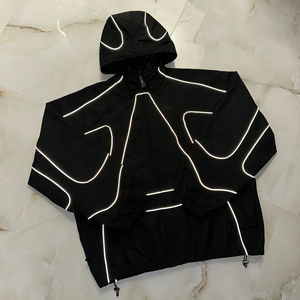 2026 Custom Unisex Winter Sportswear Reflected <b>Jackets</b> Mesh Lining Zip Up <b>Jacket</b> Windbreaker <b>Reflective</b> <b>Jackets</b> for <b>Men</b> - Product Image 1