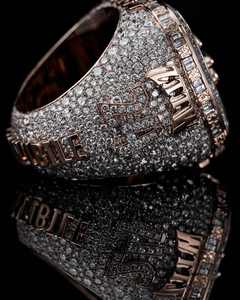 Custom <b>Name</b> Moissanite <b>Ring</b> Letter Cutout Band Sparkling Bridal Jewelry Gift - Product Image 3