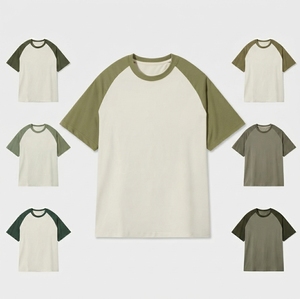 T-shirt de sport en jersey de coton respirant avec logo personnalisé, style hip-hop de luxe, impression sérigraphiée, manches raglan et blocs de couleur - Product Image 3
