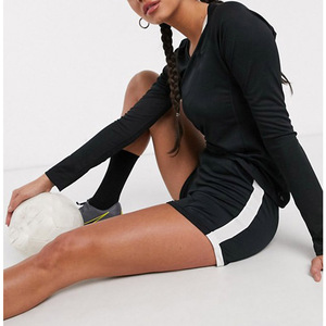 Men's Black Solid Color Short Shorts <b>Elastic</b> Waist Quick Dry Knitted Sporty Style - Product Image 3