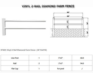Clôture pour chevaux en PVC écologique résistant aux UV avec rails en diamant, cadre traité thermiquement en 3D, couleurs personnalisables pour la cour et le ranch - Product Image 6