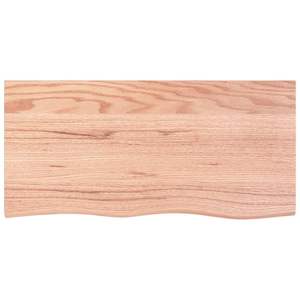 Mueble de Baño de Madera Maciza Marrón Claro, 39.4"x19.7"x(0.8"-1.6") con Encimera y Tratamiento de Luz - Product Image 3