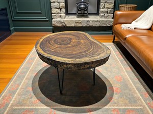 Handcrafted <b>Epoxy</b> Log <b>Coffee</b> <b>Table</b> Large Natural Tree Stump Center <b>Table</b> With Hairpin Legs Rustic Handmade Wood Furniture - Product Image 1