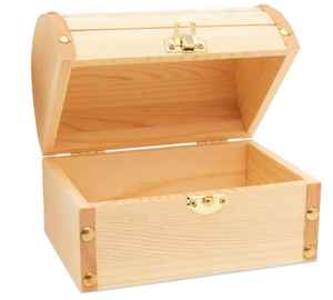 Light Wooden Chest Curved Lid Gold Metal <b>Hardware</b> Modern Toys Organizer 4-Layer Waterproof Dishwasher Safe Elegant Storage Box - Product Image 1