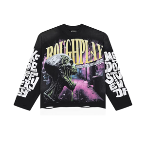 Roughplay America Designer Street Fashion Men Clothing High Street O-neck Men's <b>Long</b> <b>Sleeve</b> Hoodies & <b>T</b>-<b>shirt</b> Oversize Tees - Product Image 3