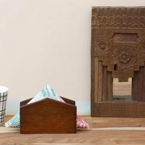 Modern Handmade Wooden <b>Tissue</b> Box <b>Holder</b> & Napkin Stand Tabletop <b>Kitchen</b> Dining Home Organizer Decor - Product Image 2