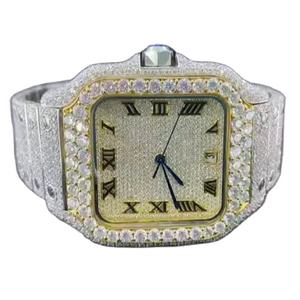 Top Luxury Automatic Mechanical Moissanite <b>Watch</b> for Men's Pass Diamond Test Hip Hop with Shiny VVS Diamond <b>Watch</b> Wristwatch - Product Image 1