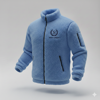 Veste Sherpa à capuche personnalisée pour homme, en polaire Teddy chaude, manteau d'automne et d'hiver doublé, impression numérique, décontracté, pour l'extérieur, vente en gros