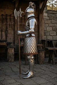 Armadura Medieval Completa – Armadura de Caballero de Acero Pulido para Cosplay, Reenactamiento y Exhibición AYYUB AHMED - Product Image 3