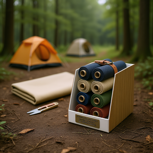 Tissu en toile imperméable, poids lourd, 100% acrylique, mélange de poly-coton, certifié OEKO-TEX, pour tentes de plein air, camping professionnel - Product Image 3
