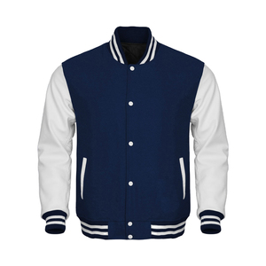 Hot Sale Men's Letterman Varisty Winter Jacket New Fashion <b>High</b> Quality <b>Leather</b> with Stand Collar <b>Top</b> Design - Product Image 3