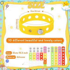 50 braccialetti in silicone colorati e carini, regolabili, per bambini - Product Image 1