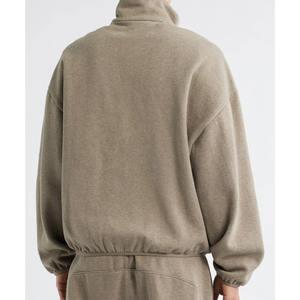 Ensemble de survêtement streetwear personnalisé en polaire unisexe, coupe ample, avec veste et pantalon modernes - Product Image 2