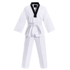 Venta Directa de Fábrica, Uniforme de Taekwondo Ligero y Transpirable de Color Blanco para Competiciones de Taekwondo - Product Image 1