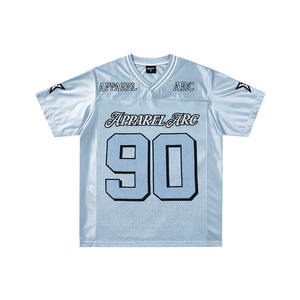 Customise OEM <b>Men</b>’s Breathable Mesh <b>V</b> <b>Neck</b> Number Jersey Lightweight Sports Streetwear Top Wholesale Manufacturer - Product Image 1