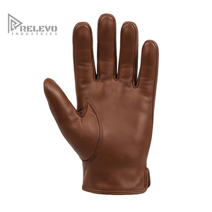 Custom Vintage Brown Perforated Leather Driving Gloves Full Punch Hole Breathable Summer Biker Gloves, Fully Customization - Product Image 3