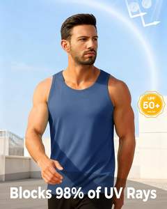 Camiseta sin mangas para hombre, vibrante, de tacto suave, con ventilación, de poliéster, transpirable, de secado rápido, ecológica, ligera, cómoda, con caída fluida y sensación fresca. - Product Image 6