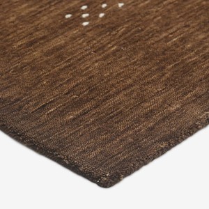 Tapis moderne marocain marron, motif tribal géométrique, tissé à la main en laine, couleur prune, minimaliste, pour salon et chambre, tapis décoratif. - Product Image 2