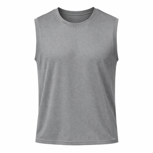 Camiseta sin mangas deportiva informal de punto para hombre, transpirable, con cuello redondo, para gimnasio, entrenamiento y correr, estilo urbano, CHALECO PARA HOMBRE - Product Image 5