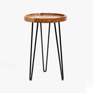 Pot de fleurs en bois rustique avec incrustation de nacre et pieds en fer pour la décoration de maisons et de patios de luxe - Product Image 5