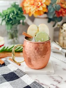 Copper mule serving <b>mug</b> set for stylish moonlight drink tables hammered finish metal cups durable reusable kitchen <b>mugs</b> - Product Image 5