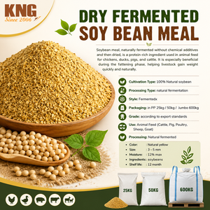 Farine de soja fermentée à sec KNG 3-5mm Jaune naturel 25kg 50kg 600kg Alimentation animale pour bovins, porcs, volailles, moutons, chèvres - Product Image 1