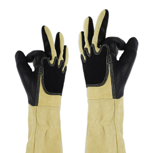 Guantes de Seguridad de Cuero, Protección Térmica hasta la Muñeca, Ecológicos, para Uso Diario en Exteriores, Invierno, Estilo Sencillo, Sin Forro, Material de Piel de Vaca - Product Image 5