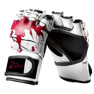 Guantes de Entrenamiento de Boxeo MMA en Oferta, de Cuero PU, con Logotipo Personalizado, Engrosados, Resistentes al Desgaste, de Medio Dedo, para Grappling - Product Image 4