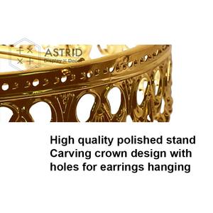 Haute Qualité De Luxe Or Sculpture Couronne En Acier Inoxydable Résistant Aux Chocs Suspendu Bracelet Collier Boucles D'oreilles Bijoux Bijoux - Product Image 3