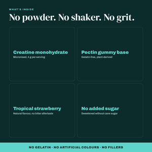 OEM Private Label Creatine <b>Gummies</b> 4G Per Serving Tropical Strawberry Flavor Sports Nutrition Dietary Supplement Manufacturer - Product Image 5