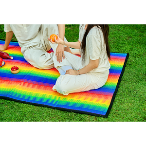 Tapis d'extérieur pliables en polypropylène 100% résistant à l'eau et à la corrosion, design élégant, haute qualité, pour pique-nique/plage - Product Image 1