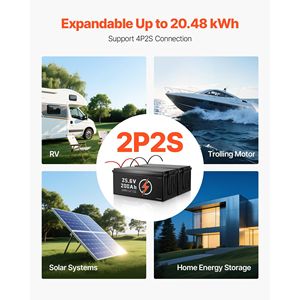 Batteria al Litio LiFePO4 24V 200Ah con BMS 100A, Ricaricabile a Ciclo Profondo con Protezione per Basse Temperature, Ideale per Applicazioni in Ambienti Freddi - Product Image 1