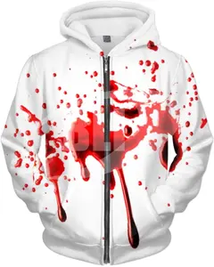 Custom 3D Full Sublimation Hoodie 100% Polyester Zipper Hoodies Slim Fitted For Sale