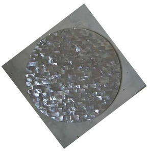 Set de table en coquillages écologiques, design moderne, blanc, taille 30 cm - Product Image 2