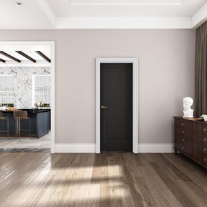 Puerta de MDF Sólido con Revestimiento de PVC para Habitaciones de Hotel/Apartamentos, con Moldura Sólida y Superficie Acabada, Puerta Precolgada con Marco - Product Image 2