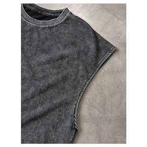 เสื้อกล้ามผู้ชายสไตล์วินเทจ แขนสั้น คอกลม ผ้าฝ้ายเนื้อนุ่ม ใส่สบาย เหมาะสำหรับออกกำลังกายหรือใส่ลำลองช่วงฤดูร้อน - Product Image 3