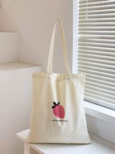 Bolsa de compras promocional de lona de algodón orgánico calico, lisa, reutilizable, reciclable, ecológica, con impresión de logotipo personalizado al por mayor. - Product Image 5