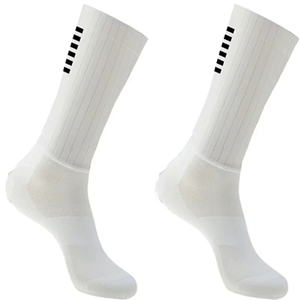 White Athletic Crew <b>Socks</b> Solid Color Breathable Knitted for Basketball Adults Summer Wear - Product Image 1