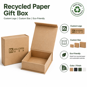 Caja de Regalo Ecológica de Cartón Kraft con Logotipo Personalizado, Papel Reciclado y Cierre Magnético - Product Image 2