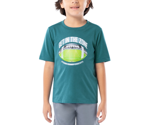 เสื้อยืดคอกลมแขนสั้นพิมพ์ลายกราฟิกสำหรับเด็กผู้ชาย ผ้าฝ้าย 100% 160 GSM รับผลิตตามสั่ง OEM พร้อมสกรีนโลโก้แบรนด์ ขายส่งโดยตรง ไซส์ 4-18 - Product Image 1