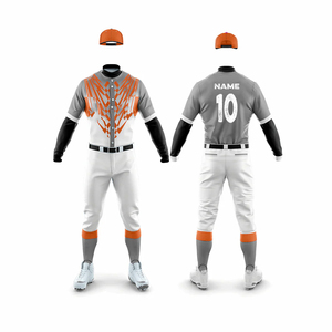 Uniformes de Béisbol Personalizados Sublimados de la Mejor Calidad 100%, Camisetas de Béisbol Transpirables para Hombre al por Mayor, Uniformes de Béisbol Masculinos a Precio Económico - Product Image 4