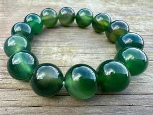 Bracelet en argent sterling plaqué or rose avec perles d'onyx vert, haute qualité, pour femme, grande pierre, cadeau, bijoux, fournisseur en gros 25 - Product Image 6